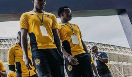 Kaizer Chiefs’ Thabiso Monyane and Siphesihle Ndlovu in Ndola for the ZESCO United CAF clash. Image: kcofficial/Instagram